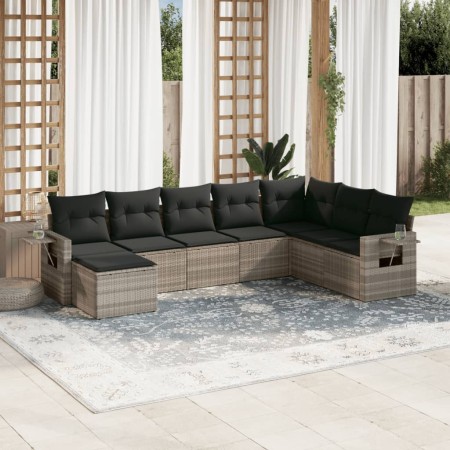 Set de sofás de jardín 8 pzas y cojines ratán sintético gris by , Garden sets - Ref: Foro24-3220561, Price: 537,41 €, Discoun...