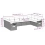 Set sofás jardín 10 pzas con cojines ratán sintético gris claro by , Garden sets - Ref: Foro24-3220671, Price: 688,64 €, Disc...