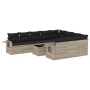 Set de sofás de jardín 11 pzas y cojines ratán sintético gris by , Garden sets - Ref: Foro24-3220701, Price: 753,66 €, Discou...