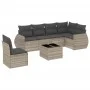 Set de sofás de jardín 7 pzas con cojines ratán PE gris claro by , Garden sets - Ref: Foro24-3221441, Price: 496,55 €, Discou...