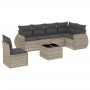 Set de sofás de jardín 7 pzas con cojines ratán PE gris claro by , Garden sets - Ref: Foro24-3221441, Price: 506,71 €, Discou...