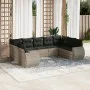 Set muebles jardín 9 pzas y cojines ratán sintético gris claro by , Modular outdoor sofas - Ref: Foro24-3221801, Price: 641,1...