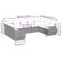 Set muebles jardín 9 pzas y cojines ratán sintético gris claro by , Modular outdoor sofas - Ref: Foro24-3221801, Price: 641,1...