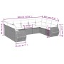 Set muebles jardín 9 pzas y cojines ratán sintético gris claro by , Modular outdoor sofas - Ref: Foro24-3221801, Price: 629,2...