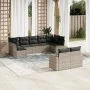 Set muebles jardín 9 pzas y cojines ratán sintético gris claro de , Conjuntos de jardín - Ref: Foro24-3219412, Precio: 617,03...