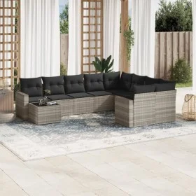 Set sofás jardín 10 pzas con cojines ratán sintético gris claro von , Gartensets - Ref: Foro24-3219452, Preis: 669,88 €, Raba...