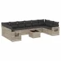 Set de sofás de jardín 11 pzas y cojines ratán sintético gris by , Garden sets - Ref: Foro24-3253019, Price: 759,08 €, Discou...