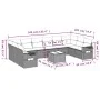 Set de sofás de jardín 11 pzas y cojines ratán sintético gris by , Garden sets - Ref: Foro24-3253019, Price: 759,08 €, Discou...