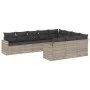 Set sofás jardín 10 pzas con cojines ratán sintético gris claro by , Modular outdoor sofas - Ref: Foro24-3251829, Price: 707,...