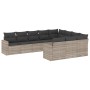 Set sofás jardín 10 pzas con cojines ratán sintético gris claro by , Modular outdoor sofas - Ref: Foro24-3251829, Price: 706,...