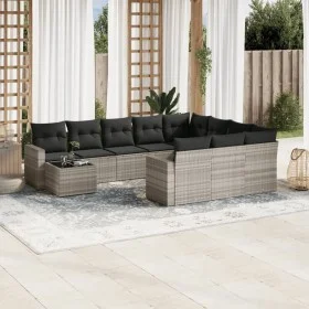 Set de sofás de jardín 11 pzas y cojines ratán sintético gris by , Garden sets - Ref: Foro24-3219522, Price: 735,06 €, Discou...