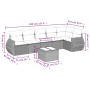Set de sofás de jardín 7 pzas con cojines ratán PE gris claro by , Garden sets - Ref: Foro24-3221401, Price: 506,71 €, Discou...