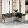 Gartensofagarnitur 6-teilig mit grauen Polstern aus synthetischem Rattan von , Gartensets - Ref: Foro24-3217682, Preis: 428,2...