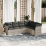 Set de sofás de jardín 6 pzas y cojines ratán sintético gris by , Garden sets - Ref: Foro24-3217682, Price: 435,67 €, Discoun...