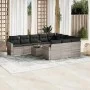 Set de sofás de jardín 11 pzas y cojines ratán sintético gris de , Conjuntos de jardín - Ref: Foro24-3219492, Precio: 735,04 ...