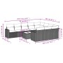 Set de sofás de jardín 11 pzas y cojines ratán sintético gris by , Garden sets - Ref: Foro24-3219492, Price: 747,99 €, Discou...