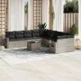 Set de sofás de jardín 11 pzas y cojines ratán sintético gris de , Conjuntos de jardín - Ref: Foro24-3253059, Precio: 759,23 ...
