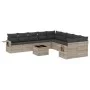 Set de sofás de jardín 11 pzas y cojines ratán sintético gris de , Conjuntos de jardín - Ref: Foro24-3253059, Precio: 759,23 ...