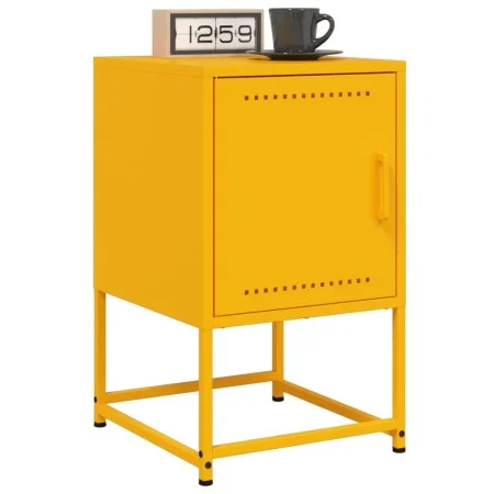 Nachttische, 2 Stück, aus Stahl in Senfgelb, 36x39x60,5 cm. von , Nachttische - Ref: Foro24-846453, Preis: 93,52 €, Rabatt: %