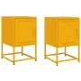 Nachttische, 2 Stück, aus Stahl in Senfgelb, 36x39x60,5 cm. von , Nachttische - Ref: Foro24-846453, Preis: 93,52 €, Rabatt: %