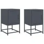 Nachttische, 2 Stück, anthrazitgraues Stahl, 36x39x60,5 cm. von , Nachttische - Ref: Foro24-846451, Preis: 93,44 €, Rabatt: %