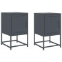 Nachttische, 2 Stück, anthrazitgraues Stahl, 36x39x60,5 cm. von , Nachttische - Ref: Foro24-846451, Preis: 94,67 €, Rabatt: %