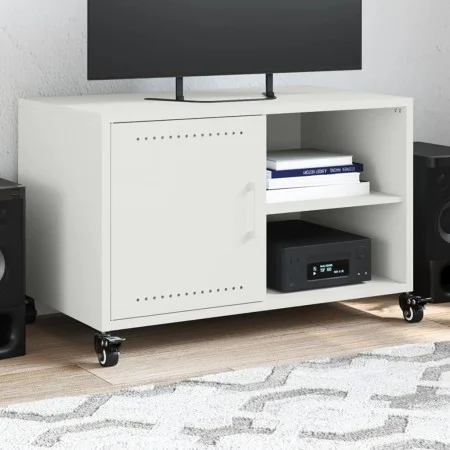 Mueble de TV acero blanco 68x39x43,5 cm by , TV Furniture - Ref: Foro24-846673, Price: 55,99 €, Discount: %