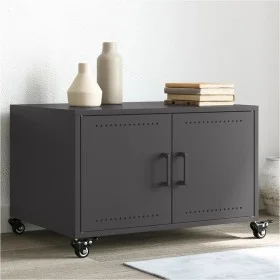 Schwarzer Couchtisch aus Stahl, 68x50x43,5 cm. von , Couchtisch - Ref: Foro24-846686, Preis: 63,98 €, Rabatt: %