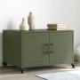 Mesa de centro acero verde oliva 68x50x43,5 cm de , Mesas de centro - Ref: Foro24-846690, Precio: 69,49 €, Descuento: %