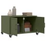 Mesa de centro acero verde oliva 68x50x43,5 cm de , Mesas de centro - Ref: Foro24-846690, Precio: 69,49 €, Descuento: %