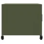 Olivenfarbener Couchtisch aus Stahl, 68x50x43,5 cm. von , Couchtisch - Ref: Foro24-846690, Preis: 67,35 €, Rabatt: %
