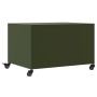 Mesa de centro acero verde oliva 68x50x43,5 cm de , Mesas de centro - Ref: Foro24-846690, Precio: 69,49 €, Descuento: %