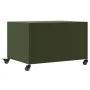 Olivenfarbener Couchtisch aus Stahl, 68x50x43,5 cm. von , Couchtisch - Ref: Foro24-846690, Preis: 67,35 €, Rabatt: %