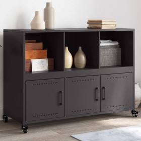 Aparador de acero negro 100,5x39x72 cm de , Aparadores - Ref: Foro24-846734, Precio: 125,44 €, Descuento: %
