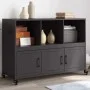 Schwarzer Stahlschrank 100,5x39x72 cm von , Sideboards - Ref: Foro24-846734, Preis: 134,55 €, Rabatt: %