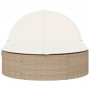 Doppel-Liegestuhl mit beigen Kunststoff-Rattan-Kissen. von , Liegen - Ref: Foro24-368650, Preis: 293,41 €, Rabatt: %