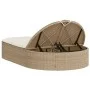 Doppel-Liegestuhl mit beigen Kunststoff-Rattan-Kissen. von , Liegen - Ref: Foro24-368650, Preis: 282,11 €, Rabatt: %