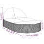 Doppel-Liegestuhl mit beigen Kunststoff-Rattan-Kissen. von , Liegen - Ref: Foro24-368650, Preis: 293,41 €, Rabatt: %