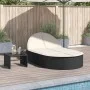 Doppel-Liegestuhl mit schwarzen Kunststoff-Rattan-Kissen. von , Liegen - Ref: Foro24-368646, Preis: 255,03 €, Rabatt: %
