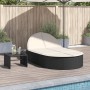 Tumbona doble con cojines ratán sintético negro by , Loungers - Ref: Foro24-368646, Price: 259,44 €, Discount: %