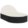 Doppel-Liegestuhl mit schwarzen Kunststoff-Rattan-Kissen. von , Liegen - Ref: Foro24-368646, Preis: 255,03 €, Rabatt: %