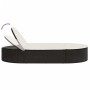 Tumbona doble con cojines ratán sintético negro by , Loungers - Ref: Foro24-368646, Price: 259,44 €, Discount: %