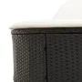 Doppel-Liegestuhl mit schwarzen Kunststoff-Rattan-Kissen. von , Liegen - Ref: Foro24-368646, Preis: 255,03 €, Rabatt: %