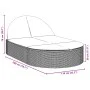 Doppel-Liegestuhl mit schwarzen Kunststoff-Rattan-Kissen. von , Liegen - Ref: Foro24-368646, Preis: 255,03 €, Rabatt: %