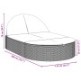 Tumbona doble con cojines ratán sintético negro by , Loungers - Ref: Foro24-368646, Price: 259,44 €, Discount: %