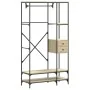 Perchero con estantes madera de ingeniería roble Sonoma by , Dresser Organizers and Bar Hangers - Ref: Foro24-847860, Price: ...
