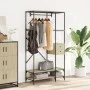 Perchero con estantes madera de ingeniería roble Sonoma by , Dresser Organizers and Bar Hangers - Ref: Foro24-847860, Price: ...