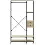 Perchero con estantes madera de ingeniería roble Sonoma by , Dresser Organizers and Bar Hangers - Ref: Foro24-847860, Price: ...