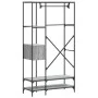 Perchero con estantes madera de ingeniería gris Sonoma by , Dresser Organizers and Bar Hangers - Ref: Foro24-847862, Price: 1...