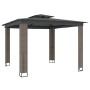 Pavillon mit doppeltem Dach aus anthrazitgrauem Stoff, 2,94x2,94 m. von , Zelte und Pavillons - Ref: Foro24-368445, Preis: 29...